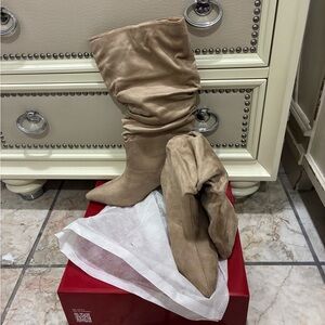 Journee Collection Tan Heeled Boots